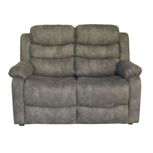 Canapé 2 places Jules simili gris Takasit - Le Dépôt Bailleul