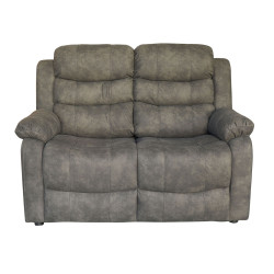 Canapé 2 places Jules simili gris Takasit - Le Dépôt Bailleul