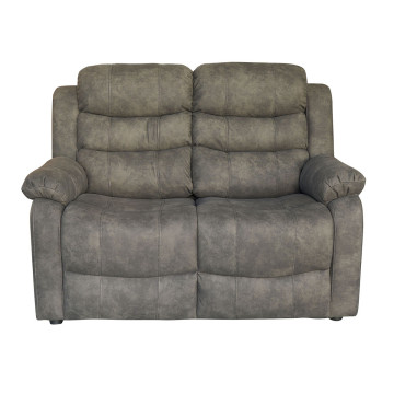 Canapé 2 places Jules simili gris Takasit - Le Dépôt Bailleul