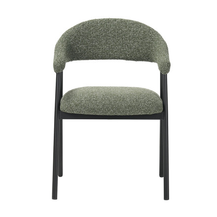 Chaise repas Mathia vert structure noir Takasit - Le Dépôt Bailleul