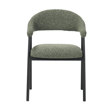 Chaise repas Mathia vert structure noir Takasit - Le Dépôt Bailleul