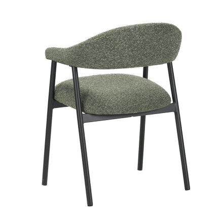 Chaise repas Mathia vert structure noir Takasit - Le Dépôt Bailleul