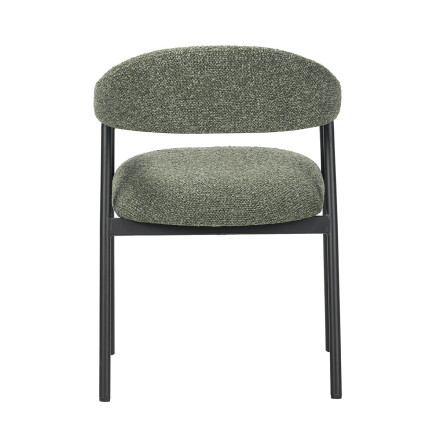 Chaise repas Mathia vert structure noir Takasit - Le Dépôt Bailleul