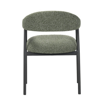 Chaise repas Mathia vert structure noir Takasit - Le Dépôt Bailleul