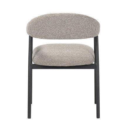 Chaise repas Mathia taupe structure noir Takasit - Le Dépôt Bailleul
