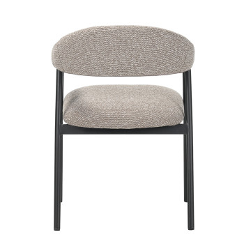 Chaise repas Mathia taupe structure noir Takasit - Le Dépôt Bailleul