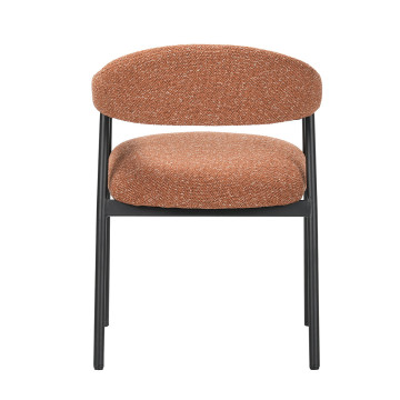 Chaise repas Mathia terracotta structure noir Takasit - Le Dépôt Bailleul