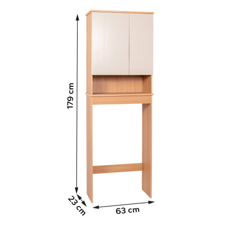 Meuble de dessus WC 2 portes 1 étagère Rivoli - Le Dépôt Bailleul