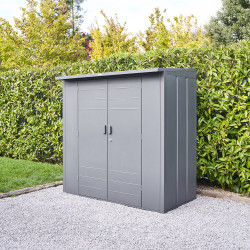 Abri de jardin 2,2m² Forgia acier graphite Hespéride - Le Dépôt Bailleul