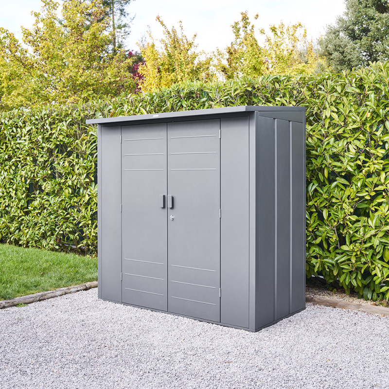 Abri de jardin 2,2m² Forgia acier graphite Hespéride - Le Dépôt Bailleul