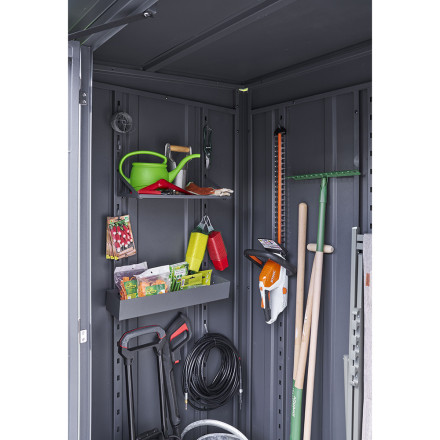 Abri de jardin 2,2m² Forgia acier graphite Hespéride - Le Dépôt Bailleul