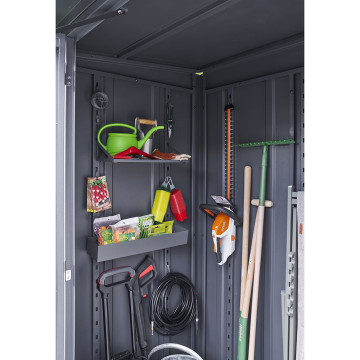 Abri de jardin 2,2m² Forgia acier graphite Hespéride - Le Dépôt Bailleul