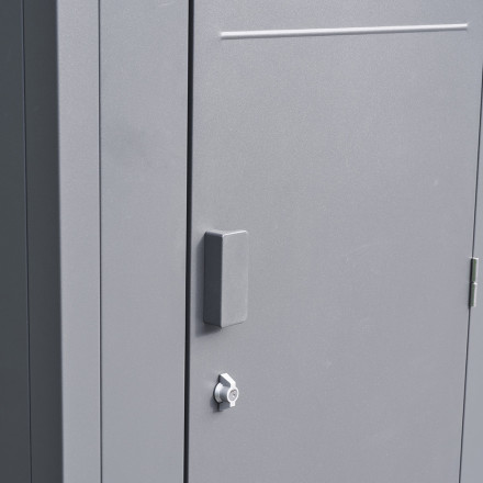 Abri de jardin 1,2m² Forgia acier graphite Hespéride - Le Dépôt Bailleul