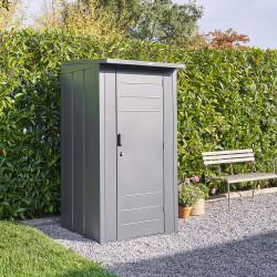 Abri de jardin 1,2m² Forgia acier graphite Hespéride - Le Dépôt Bailleul