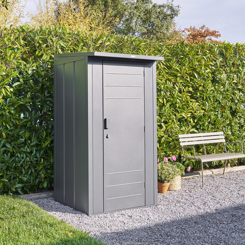 Abri de jardin 1,2m² Forgia acier graphite Hespéride - Le Dépôt Bailleul