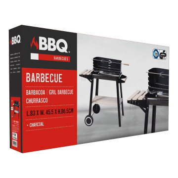 Barbecue à charbon rectangulaire avec tablette et broche BBQ  - Le Dépôt Bailleul