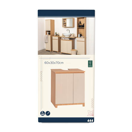 Meuble sous lavabo 2 portes Rivoli - Le Dépôt Bailleul