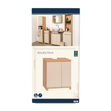 Meuble sous lavabo 2 portes Rivoli - Le Dépôt Bailleul