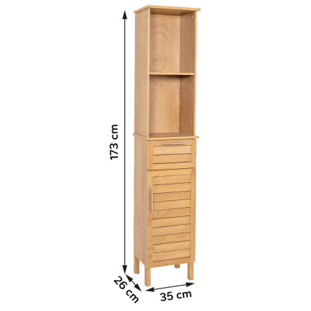 Colonne de salle de bain 1 porte 1 tiroir Colonial - Le Dépôt Bailleul