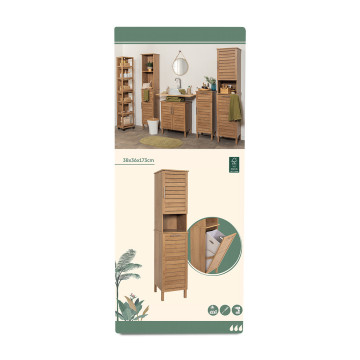 Colonne de salle de bain 1 porte + 1 panière à linge Colonial- Le Dépôt Bailleul