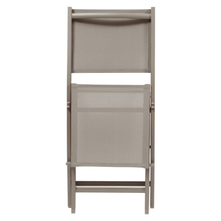 Chaise pliante extérieur Essentia  noisette/café Hespéride - Le Dépôt Bailleul