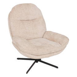 Fauteuil bas pivotant Stelan beige Atmosphera - Le Dépôt Bailleul