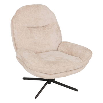 Fauteuil bas pivotant Stelan beige Atmosphera - Le Dépôt Bailleul