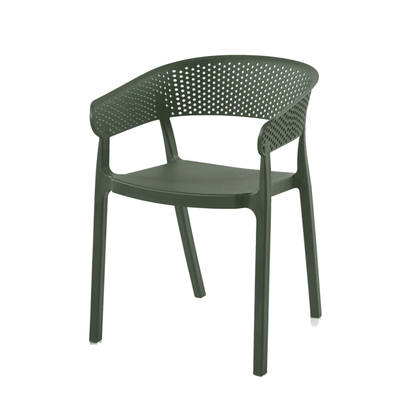 Chaise de jardin empilable PP vert Ambiance - Le Dépôt Bailleul
