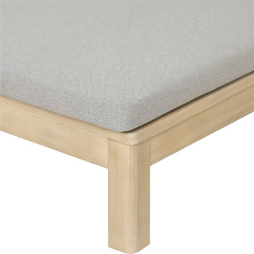 Lit piscine en acacia Papouasie avec coussin beige Hespéride - Le Dépôt Bailleul