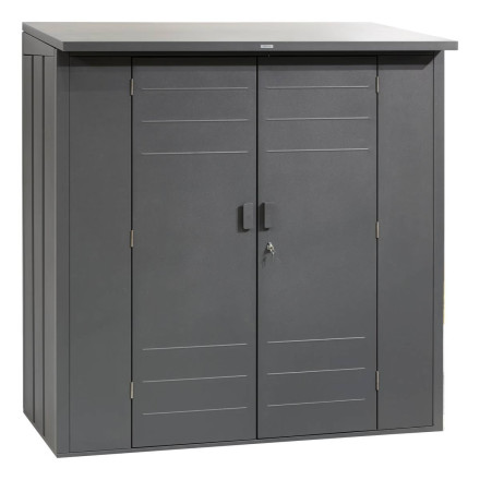 Abri de jardin 2,2m² Forgia acier graphite Hespéride - Le Dépôt Bailleul