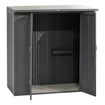 Abri de jardin 2,2m² Forgia acier graphite Hespéride - Le Dépôt Bailleul