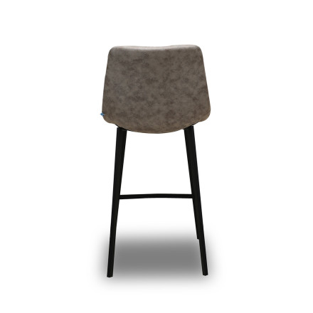 Tabouret de bar Eden beige PU pieds métal Takasit - Le Dépôt Bailleul
