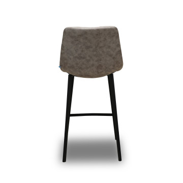 Tabouret de bar Eden beige PU pieds métal Takasit - Le Dépôt Bailleul