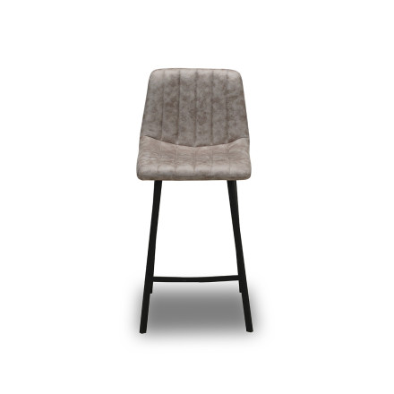 Tabouret de bar Eden beige PU pieds métal Takasit - Le Dépôt Bailleul