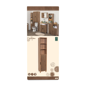 Colonne de salle de bain 1 porte 3 niches Karma  - Le Dépôt Bailleul