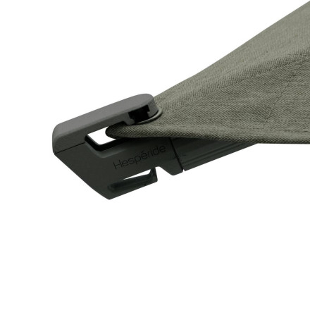 Parasol 4x3 m Melhia multi toiles oléfine vert laurier Hespéride - Le Dépôt Bailleul
