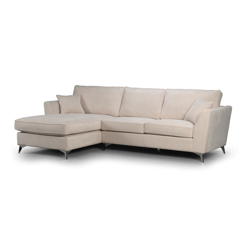 Canapé d'angle Bonita gauche tissu beige - Le Dépôt Bailleul