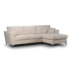 Canapé d'angle Bonita droit tissu beige - Le Dépôt Bailleul