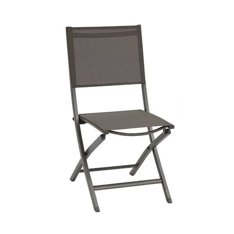 Chaise pliante extérieur Essentia  wengé/praline Hespéride - Le Dépôt Bailleul