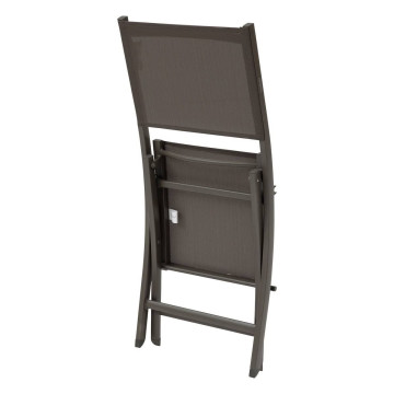 Chaise pliante extérieur Essentia  wengé/praline Hespéride - Le Dépôt Bailleul