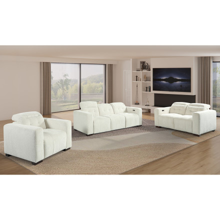 Canapé 3 places relax électrique 3128 beige - Le Dépôt Bailleul