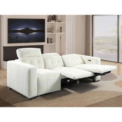 Canapé 3 places relax électrique 3128 beige - Le Dépôt Bailleul