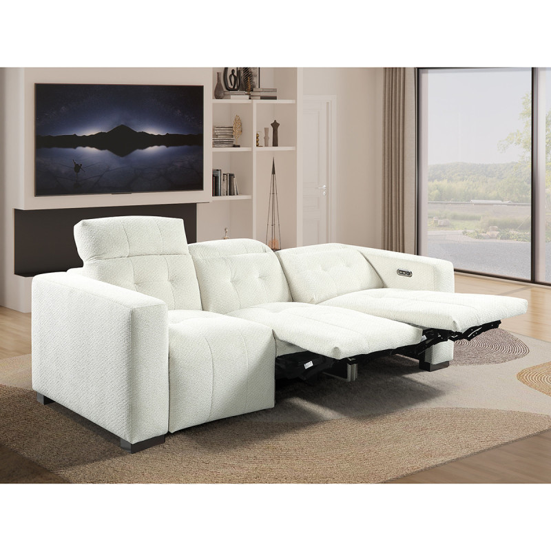 Canapé 3 places relax électrique 3128 beige - Le Dépôt Bailleul