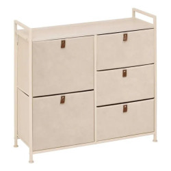 Rangement 5 tiroirs Tissa beige 5five - Le Dépôt Bailleul