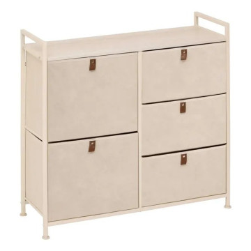 Rangement 5 tiroirs Tissa beige 5five - Le Dépôt Bailleul