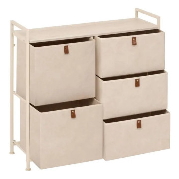 Rangement 5 tiroirs Tissa beige 5five - Le Dépôt Bailleul