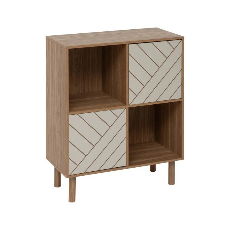 Etagère 4 cases 2 portes Mix'n'Match MDF 5five - Le Dépôt Bailleul