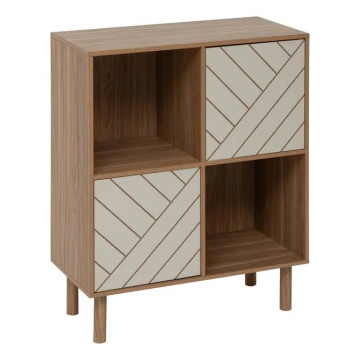 Etagère 4 cases 2 portes Mix'n'Match MDF 5five - Le Dépôt Bailleul