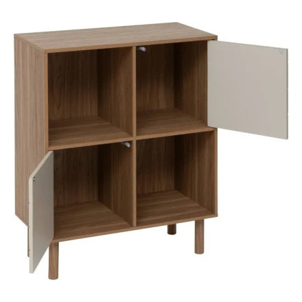 Etagère 4 cases 2 portes Mix'n'Match MDF 5five - Le Dépôt Bailleul