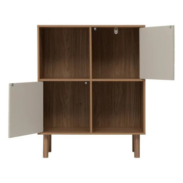 Etagère 4 cases 2 portes Mix'n'Match MDF 5five - Le Dépôt Bailleul